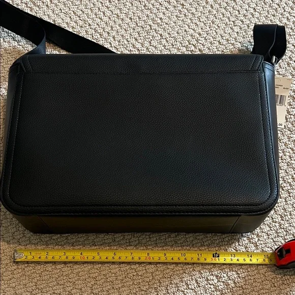 Michael Kors Black Leather Messenger Bag